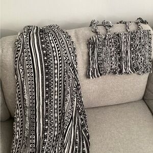 Black and White Swim Coverup with Elegant Design